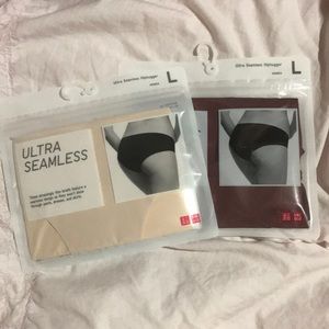 Uniqlo Ultra Seamless Hiphugger (2) Beige and Wine
